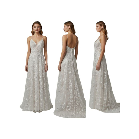 Alyce Paris Wedding Dress White - Picture 2 of 8